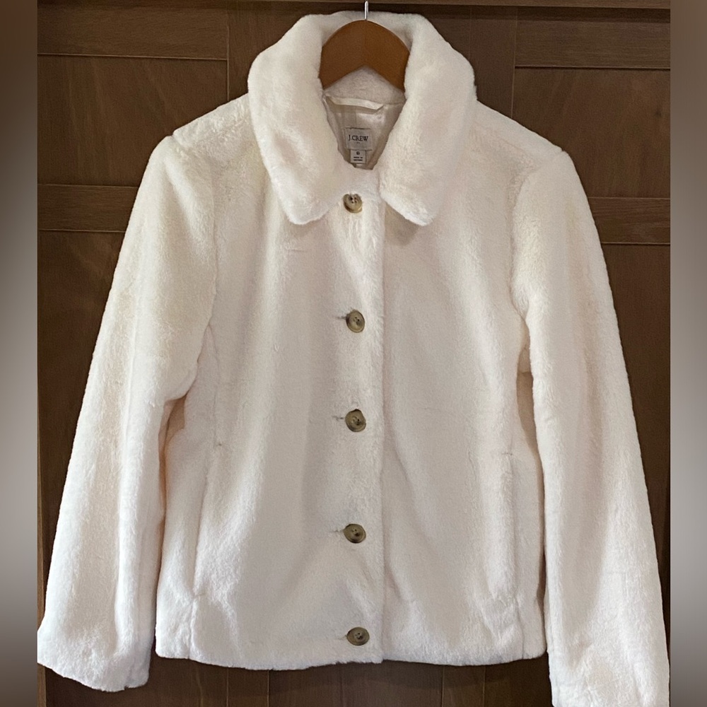 J. Crew Factory Faux Fur Coat Size 6 - Picture 4 of 16